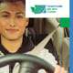 Young man driving. Text reading 90% of all Washingtonians avoid distractions while driving. But until we get to 100% our roads aren't as safe as they could be. Together We Get There